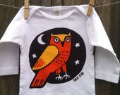 Orange Owl Long Sleeve Infant Lap Tee
