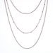Minimalist Triple Layered Chain Necklace - Antiqued Brass
