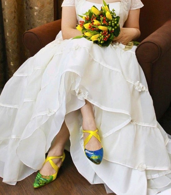 Design your own Wedding Shoes Custom as seen on Real Weddings