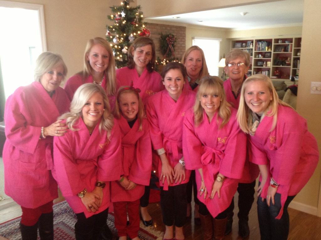 Personalized Waffle Spa Robes Set of 10 ...Great bridesmaids gift.