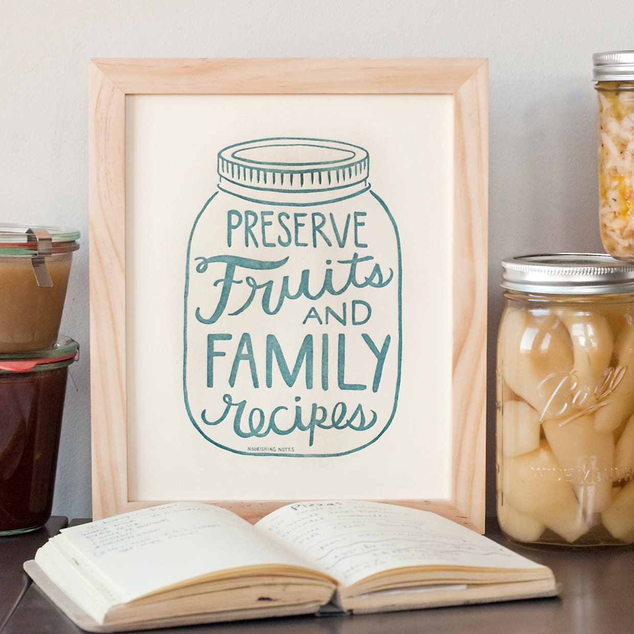 Preserve fruits and family recipes 8 x 10 print