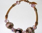 Copper Amy Lampwork Bangle Bracelet