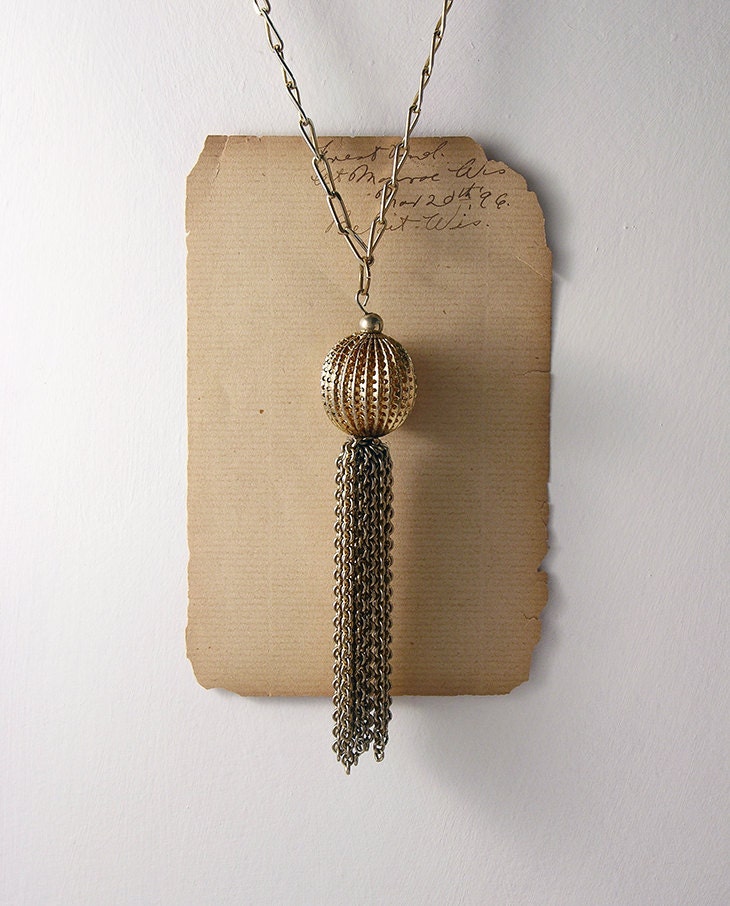 tassel necklace - deco- inspired - EDMEE