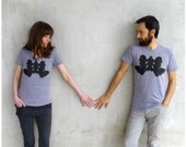 Wolf Like Me - men tshirt / t shirt men - wolf inkblot on heather gray track tees - summer fashion - gift for him / for men - Blackbird Tees