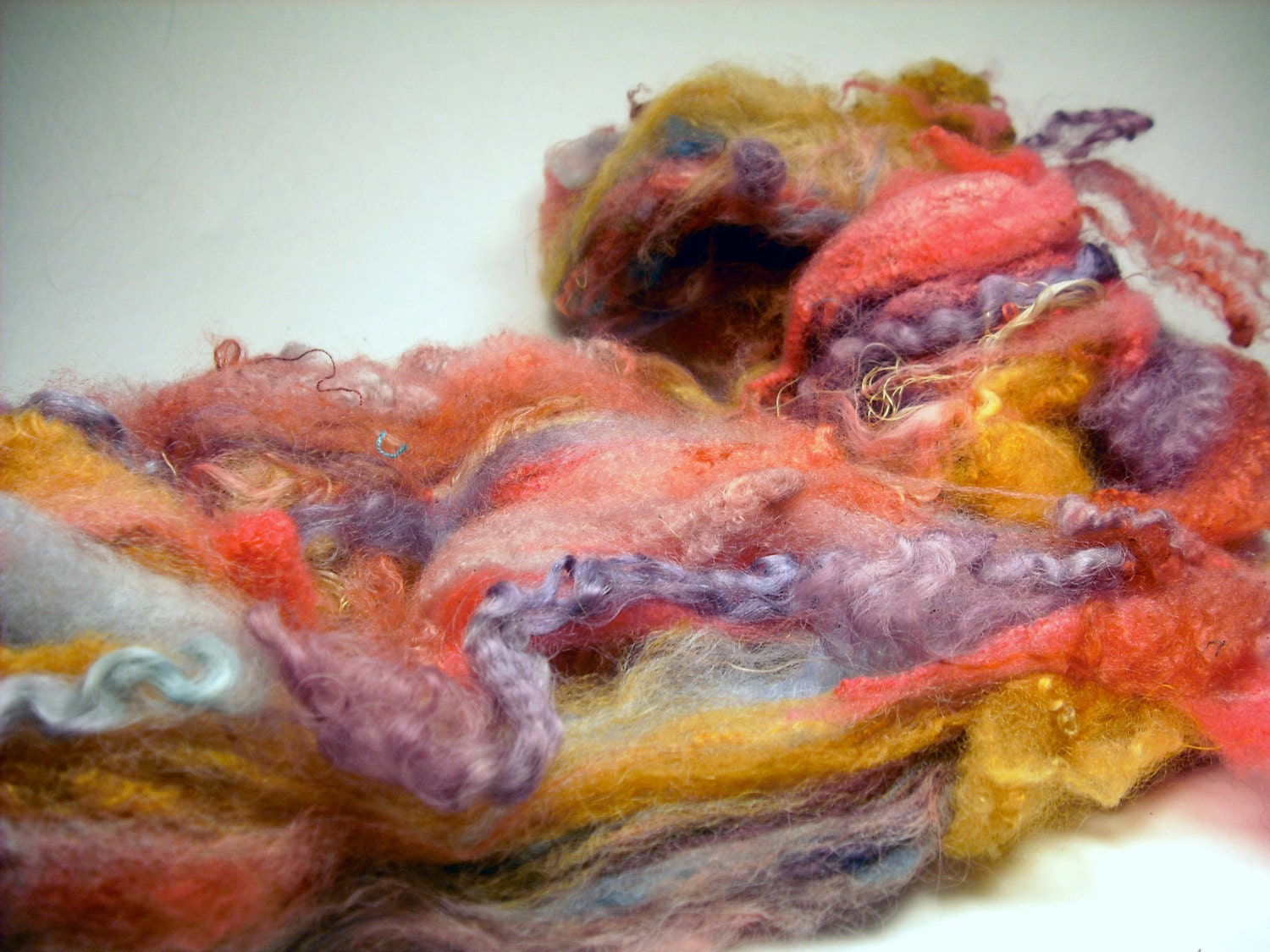 Fiber Wool Art Batt Lockalicious Betty Batt nO 16 for spinning, felting