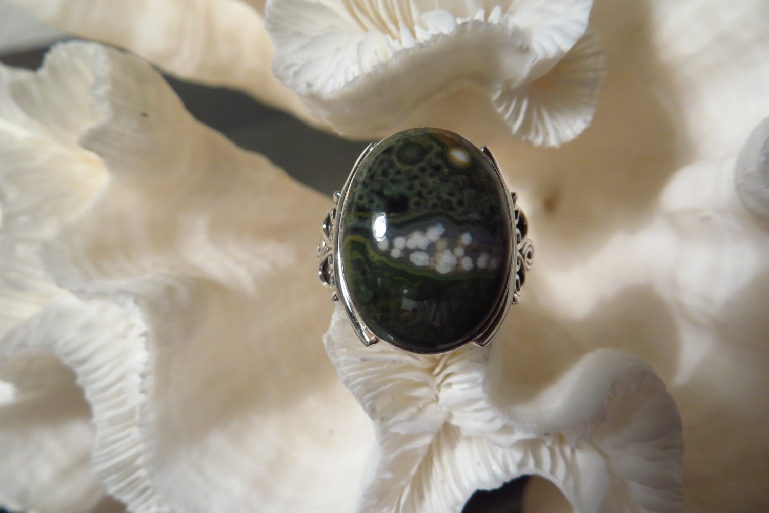 Ocean Jasper Ring Size 9
