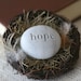 Hope stone in nest -  ready to ship gift by sjEngraving