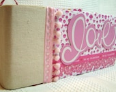 LOVE Scrapbook Album Valentine Mini premade album - kitsnbitscraps