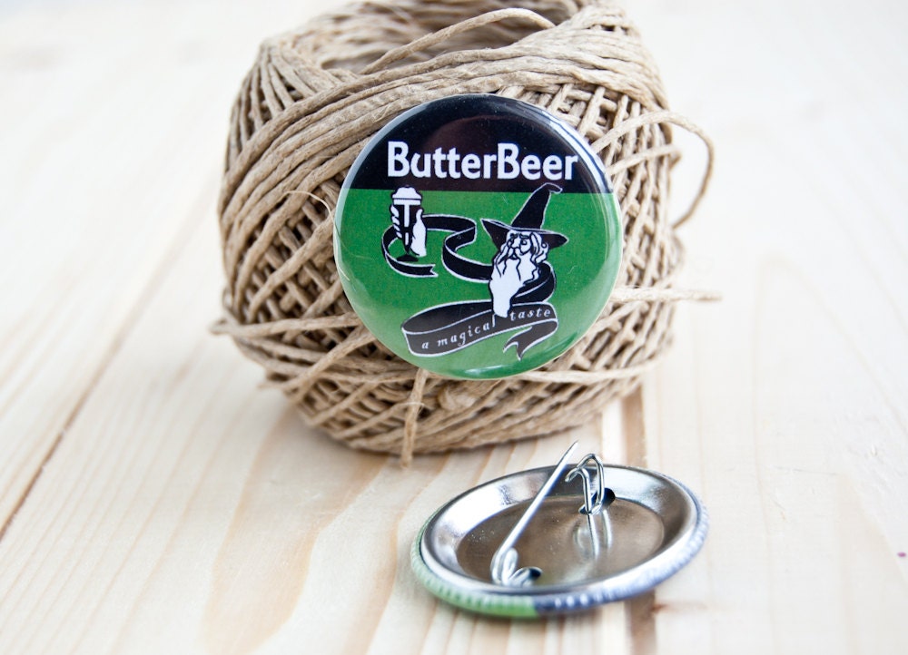 Butterbeer pinback button