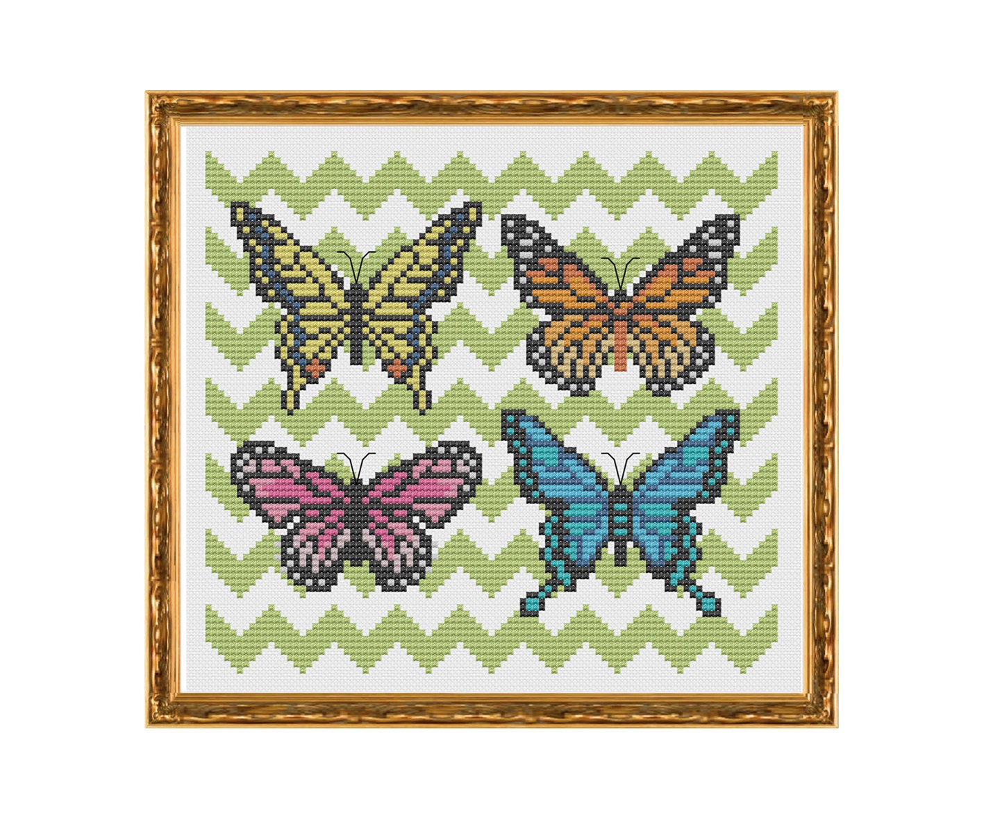 Beautiful Butterflies Cross Stitch Pattern Instant Download