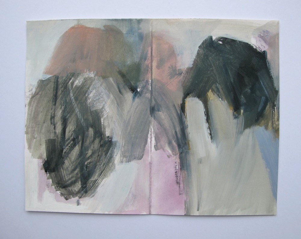 wander - mixed media abstract painting - artist book series