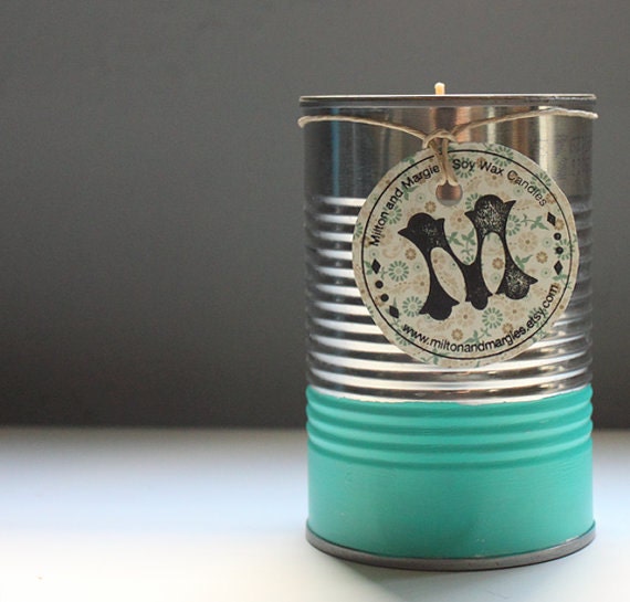 Tall Grass Soy Wax Candle in Reused Color-Block Can