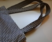 Navy Chevron Lined Everyday Tote bag