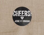Chalkboard Wedding Circle Labels - Wedding Stickers - Envelope Seals - Favor Labels - Goody Bag Labels - Set of 50