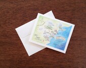 Custom Wedding Map Save the Date Notecard Set