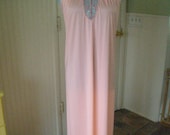 Vintage Peach 50s  Nightgown --NEW- Never Worn -- Plus Size