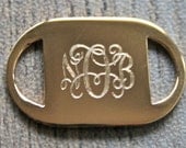 Monogram Gold Plated ID Plaque, Engraved Plaque for Bracelets, Medical Alert Plaque, ID Jewelry, Stainless Jewelry,