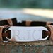 Men's Bracelet, Men's Leather Bracelet, Men's Engraved Bracelet, Men's Stainless Jewelry,