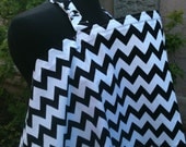 Nursing Cover- Black and White Chevrons