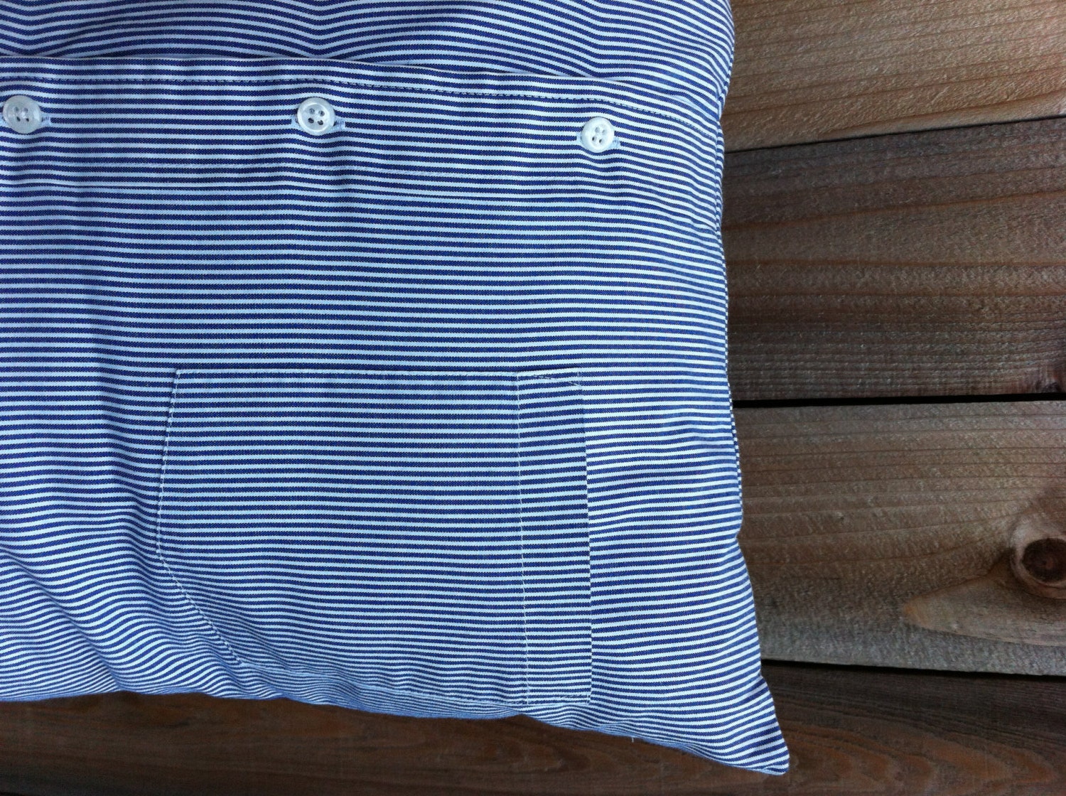 Dress Shirt Pillow - blue stripe