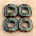 Mykonos Green Patina Metal Halo Bead,12 MM, 4 Pieces M190