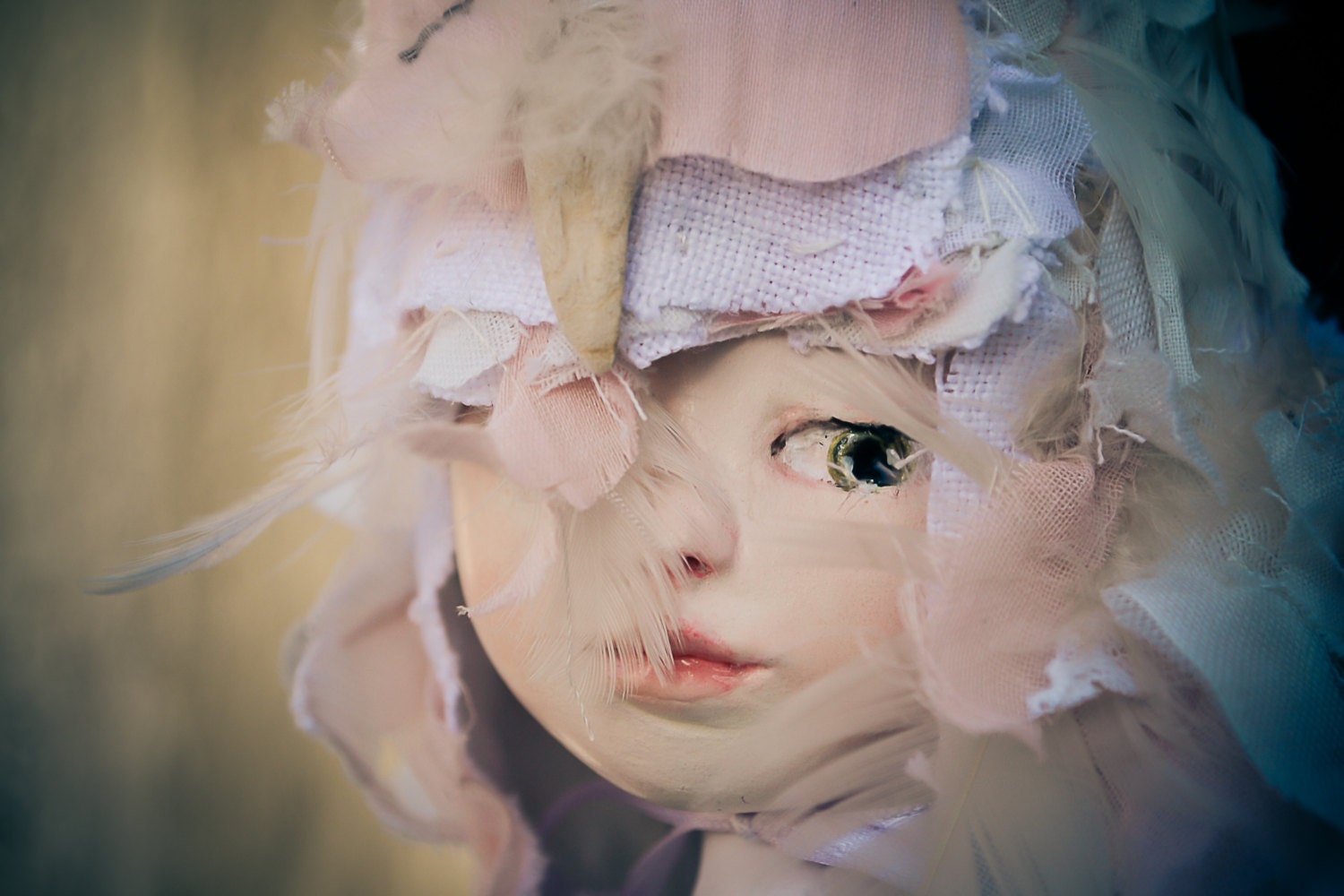 Art Doll, The Shaman Girl with Owl cape,  Art doll by Paola Zakimi