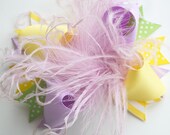 boutique DAFFODIL GARDEN over the top mini headband bow