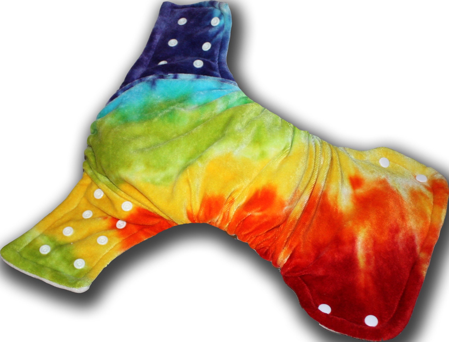 Diagonal Rainbow  - Toddler OBV BedBug Night Time Cloth Diaper