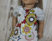 18 inch Doll Clothes American Girl  Bold Floral Peasant  Outfit for Julie