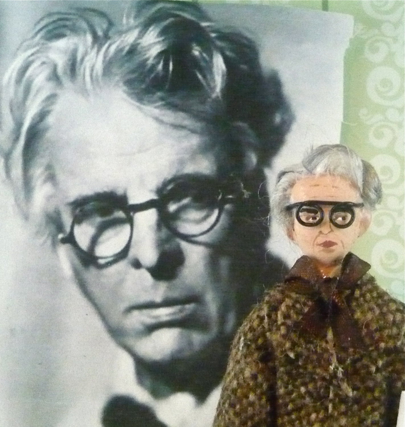 William Butler Yeats Art  Doll Miniature Author Writer Art Collectible