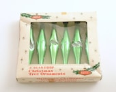 Vintage Glass Christmas Ornaments Shiny Brite Teardrops