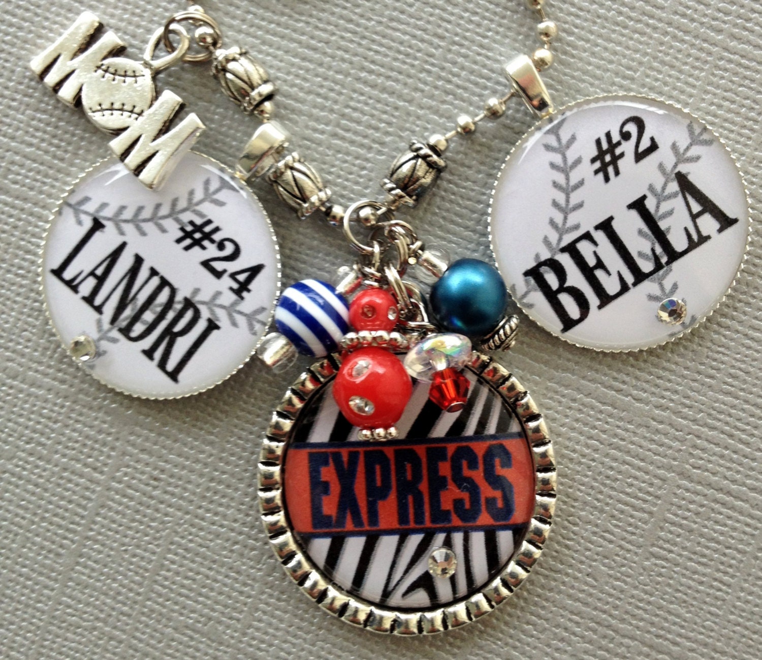 Buy custom sports apparel - Baseball Mom Personalized Necklace - Custom SPORTS jewelry, Name, Number, Sports Necklace, Softball, All Star , Team Mom, Tournament