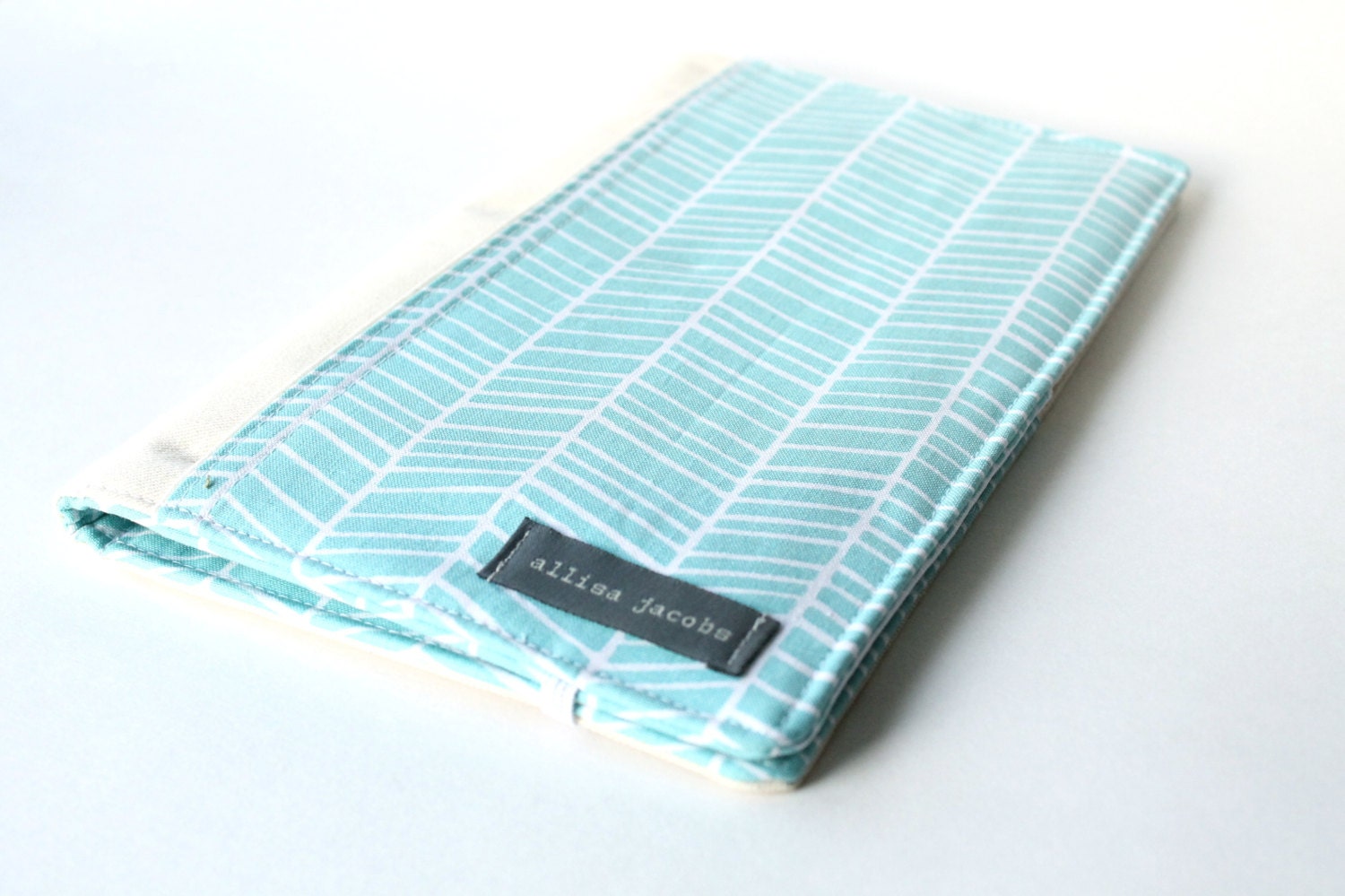 Notepad Portfolio Organizer, Aqua Chevron, Notepad Organizer, Portfolio Clutch