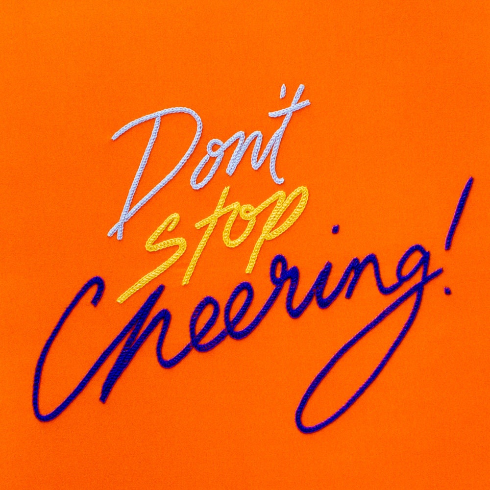 Don't Stop Cheering Embroidery - A3 giclee print