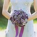 Aubergine brooch bouquet-- deposit on a made-to-order bridal bouquet