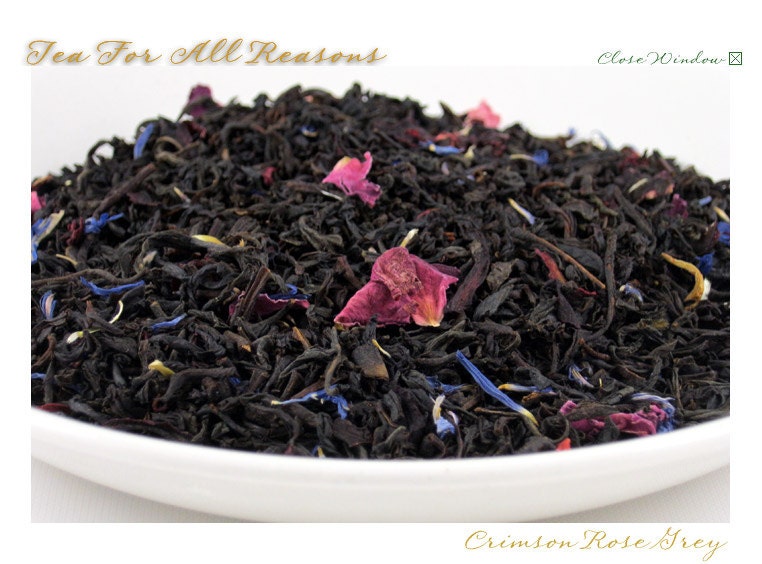 TEA - Crimson Rose Grey - (Specialty Black) - 4oz. Tin