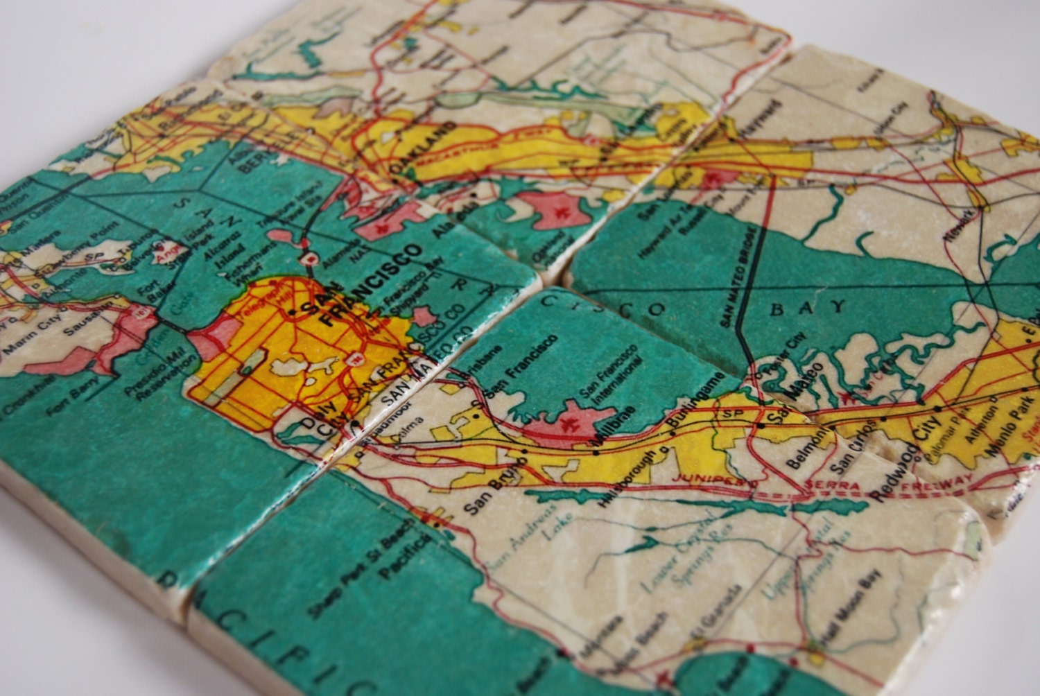San Francisco map coasters