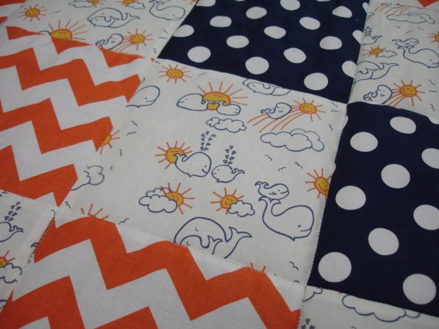 You Are My Sunshine Whales in Navy and White Fabric Quilting Kit 25 7 Inch Squares