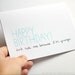 Funny Birthday Card. Don't Hate Me Because I'm Younger. Turquoise, Black, White. Folded Card.