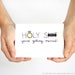 Funny Engagement Card. Bachelorette Card. You're Getting Married. Black, Yellow, White. Mature Folded Card.