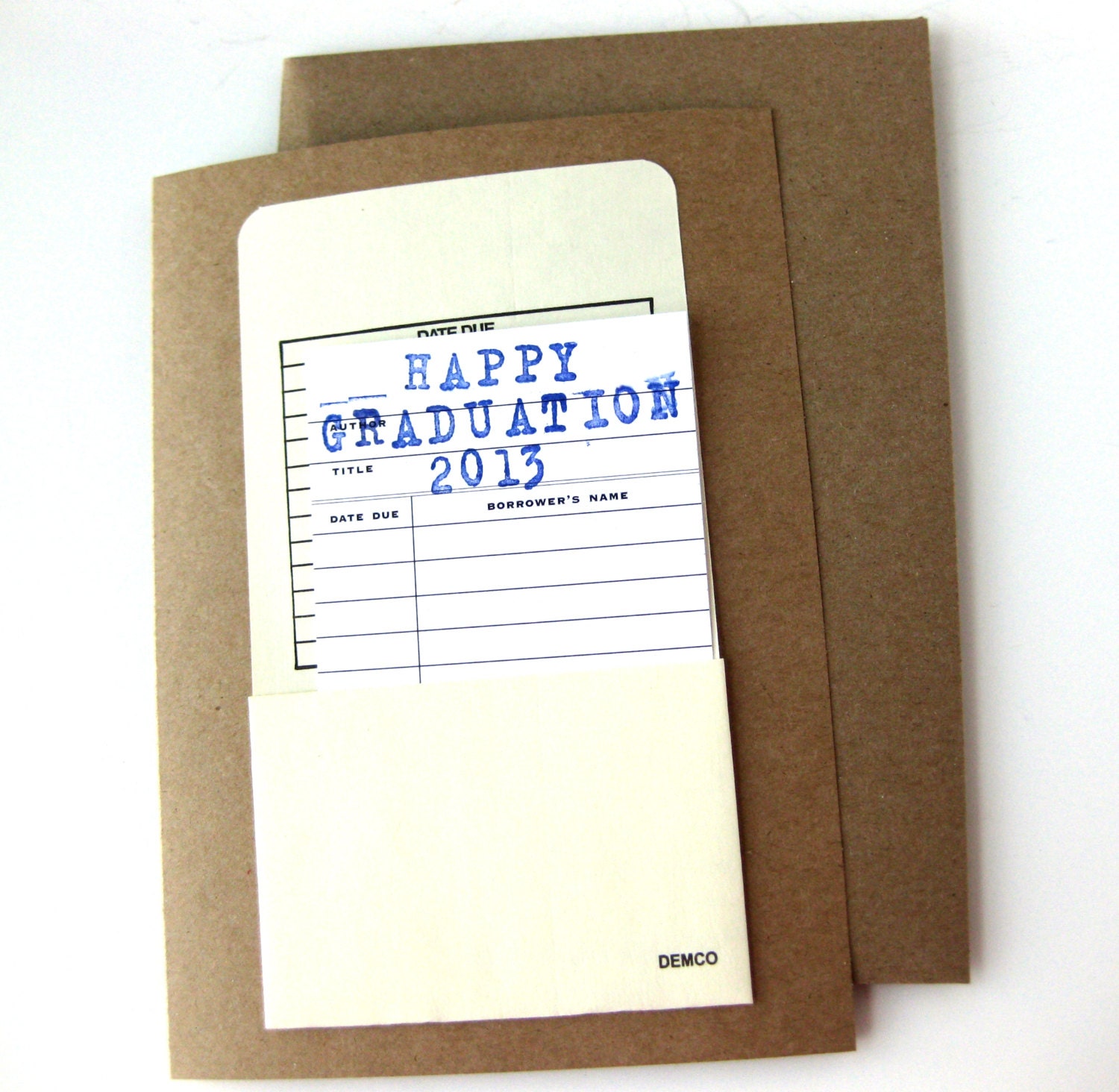 Graduation Card 2013 // Personalized Custom Message Library Card