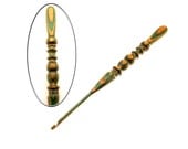 Handmade Wood Crochet Hook Lemon LIme Wood size D
