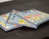 Set of 3 Pot Holders, Hot pads, Silent Cinema, modern