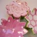 Mother's Day pink rose ceramic flower dish set