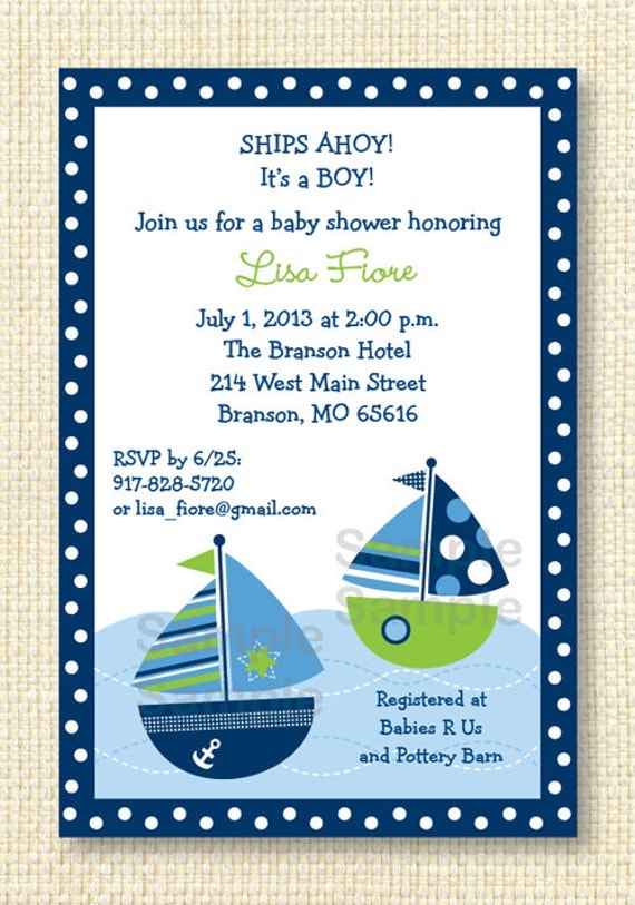 Nautical Sailboat Printable Baby Shower Invitation Il_570xn