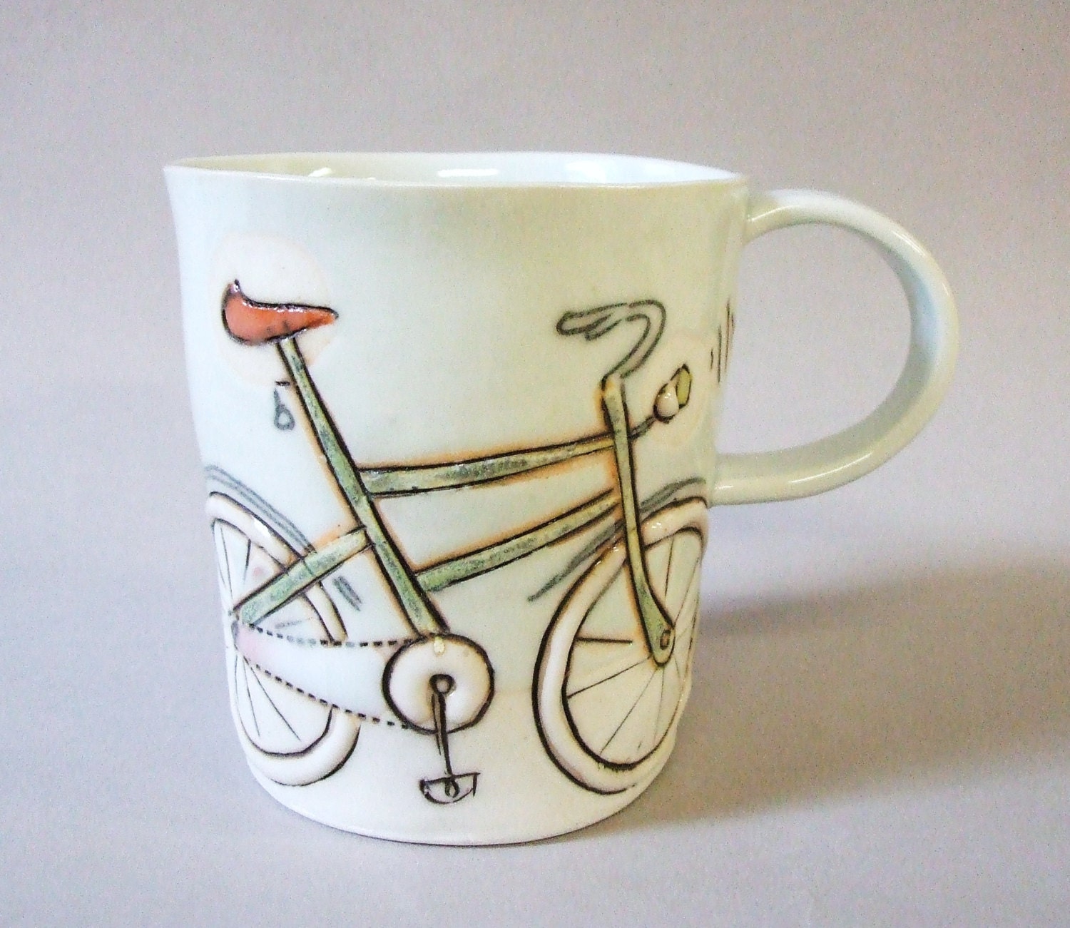 porcelain cup with translucent bottom