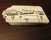 Small Vintage Music Tags - 25 pieces