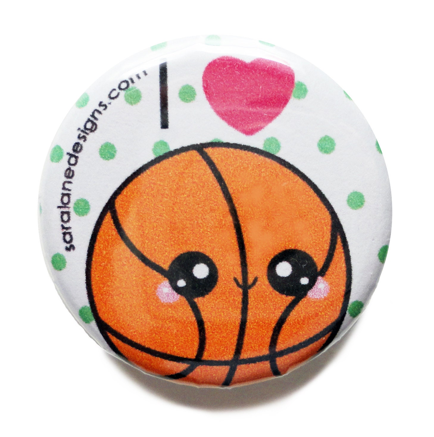 Basketball pinback button