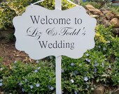 Custom Wood Welcome Wedding Sign Decoration Personalized Wedding Name date and location