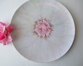 Vintage Lenox Ware Melamine Pink Rose Round Serving Platter